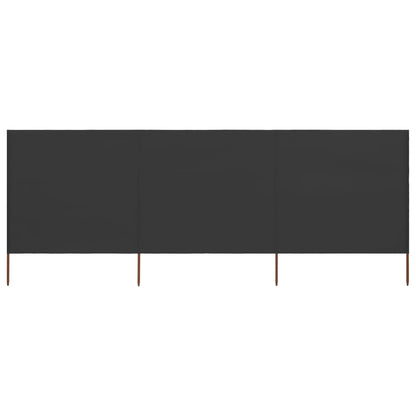 Windscherm 3-panelen 400x120 cm stof antraciet