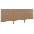 Windscherm 3-Panelen Stof 400 x 120 cm Taupe