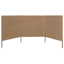 Windscherm 3-panelen 400x120 cm stof taupe
