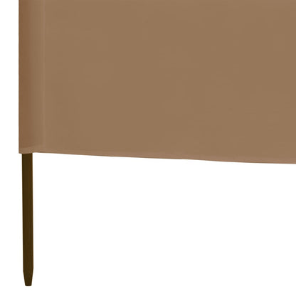 Windscherm 3-panelen 400x120 cm stof taupe