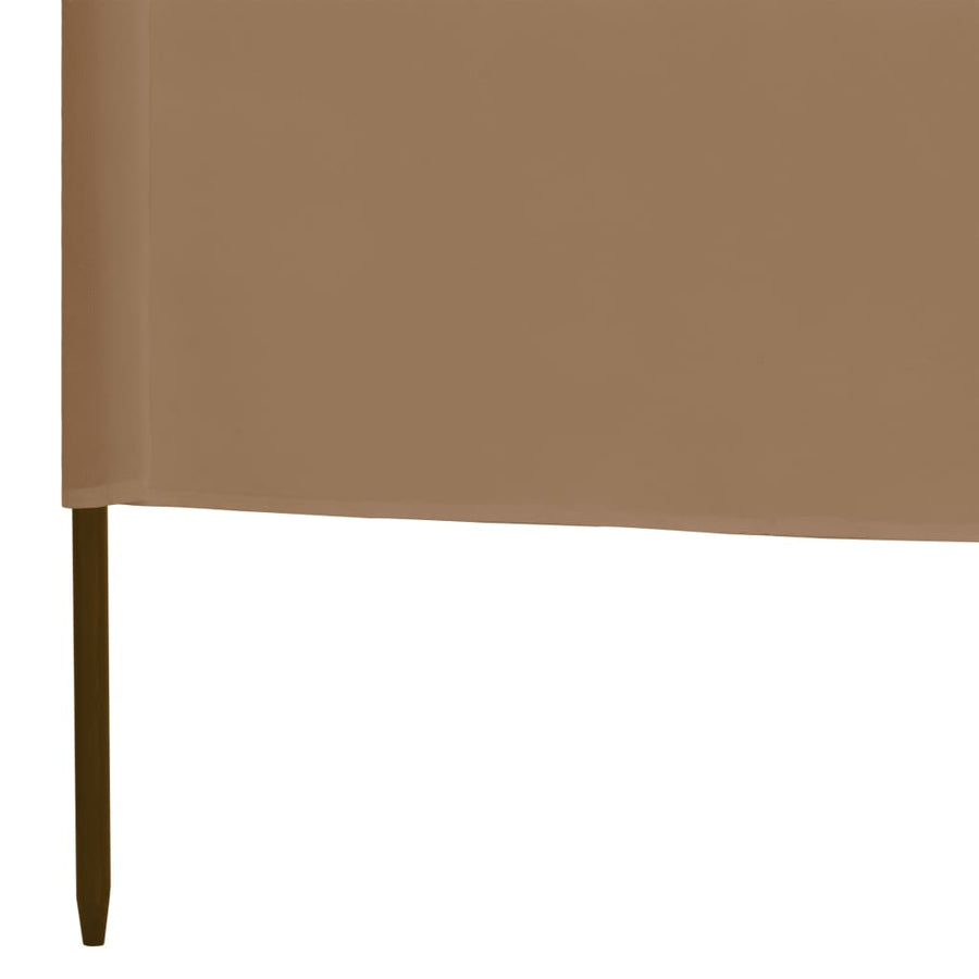 Windscherm 3-panelen 400x120 cm stof taupe