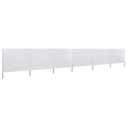 Windscherm 6-panelen 800x80 cm wit nonwoven