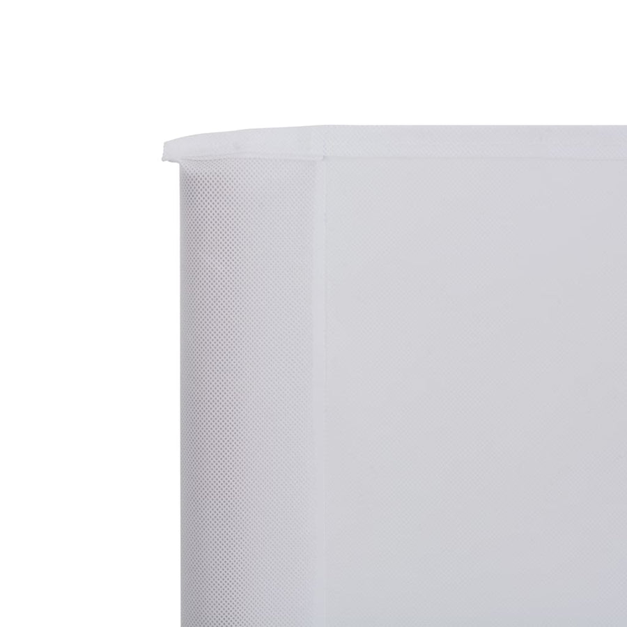 Windscherm 6-Panelen Stof Wit 800 x 80 cm Zandwit