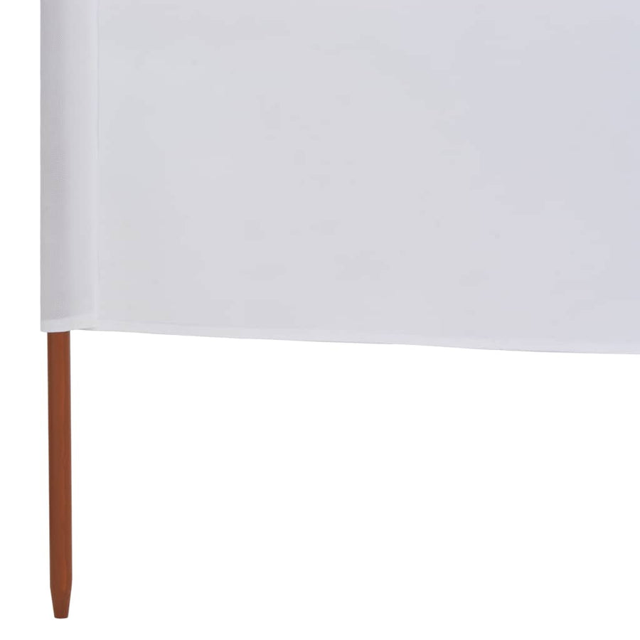 Windscherm 6-Panelen Stof Wit 800 x 80 cm Zandwit