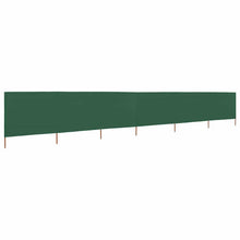 Windscherm 6-Panelen Stof 800 x 80 cm Groen