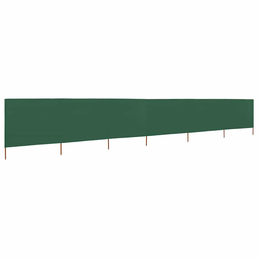 Windscherm 6-Panelen Stof 800 x 80 cm Groen