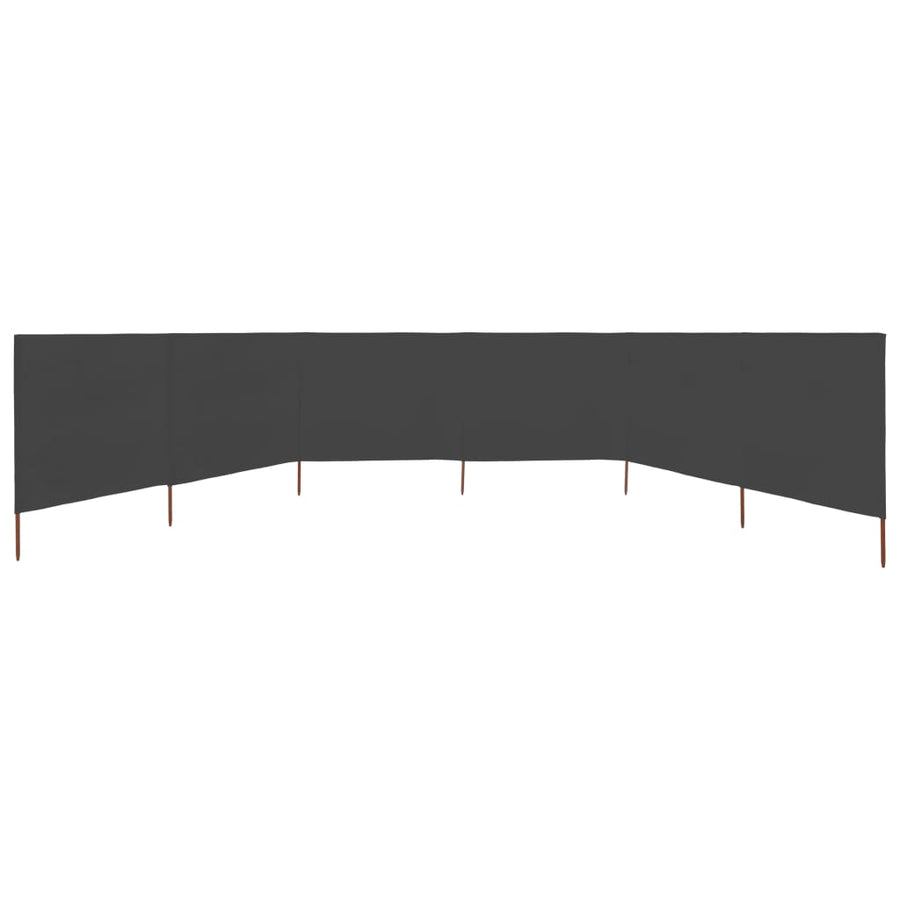 Windscherm 6-Panelen Stof 800 x 80 cm Grijs