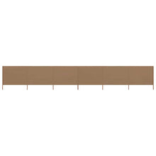 Windscherm 6-Panelen Stof 800 x 80 cm Taupe
