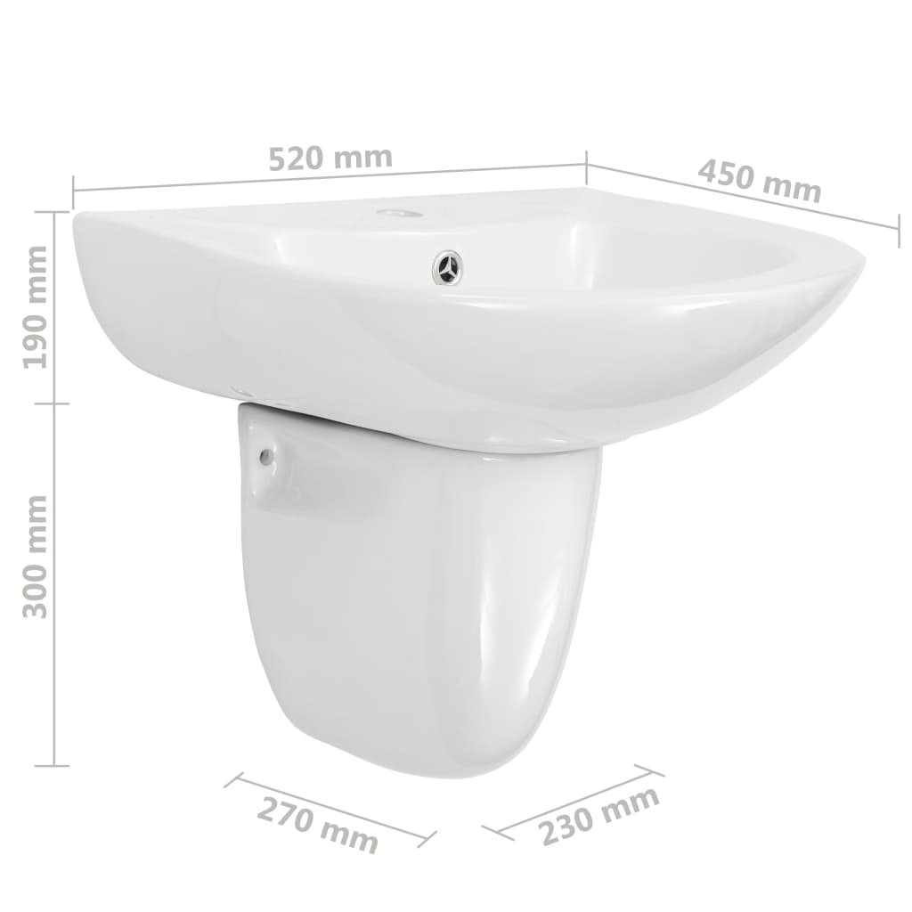Wasbak 520X450X190 Mm Keramiek Wit