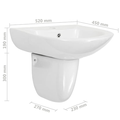 Wasbak 520X450X190 Mm Keramiek Wit