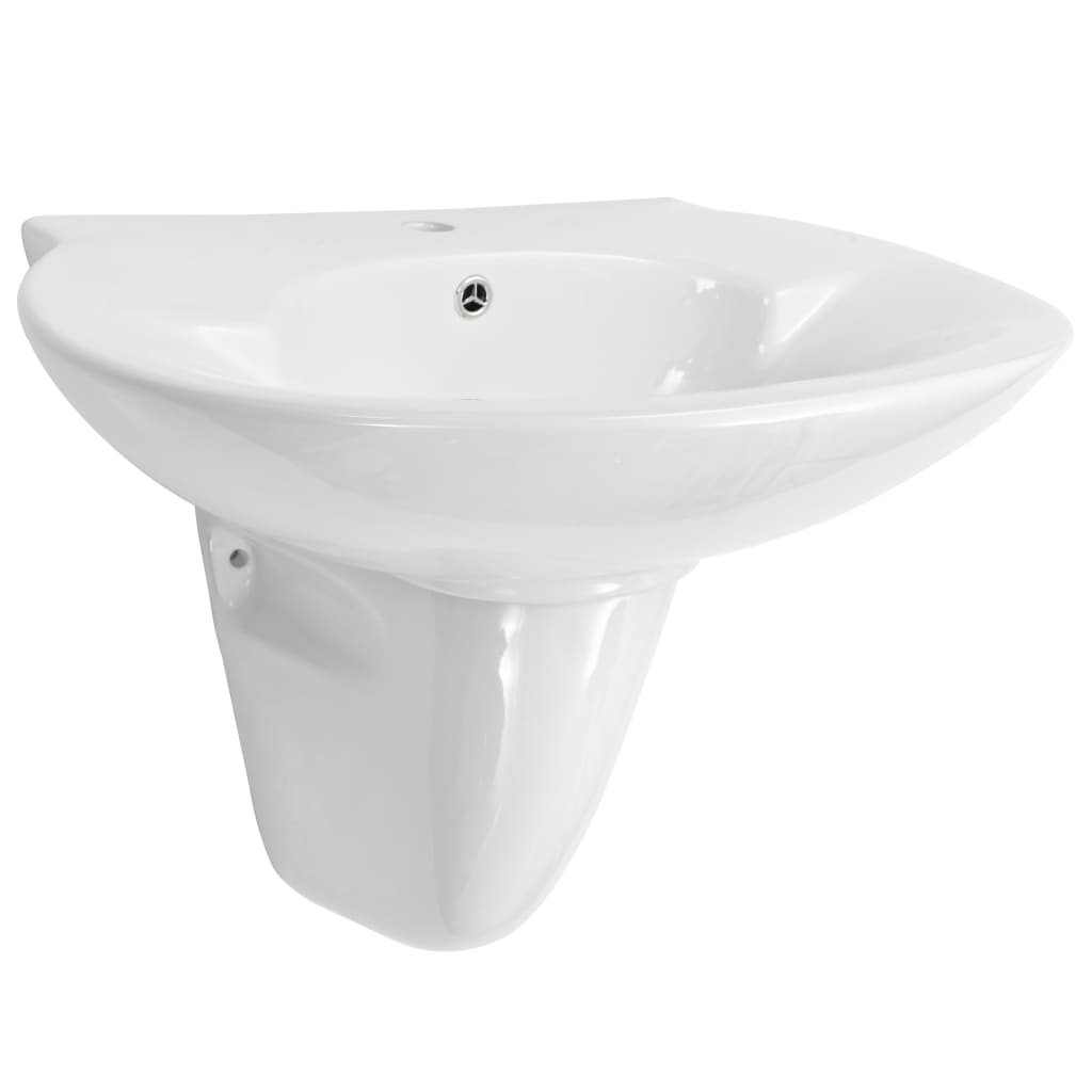 Wasbak Wandgemonteerd 690X520X210 Mm Keramiek Wit