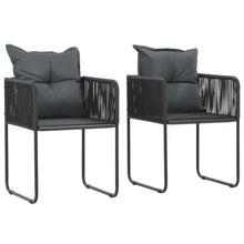 Tuinstoelen Met Kussens Poly Rattan Zwart 2