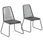 Garden chairs 2 pc poly rattan black
