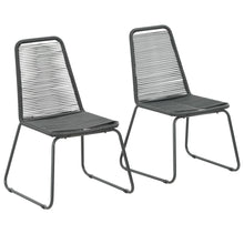 Tuinstoelen Poly Rattan Zwart 2