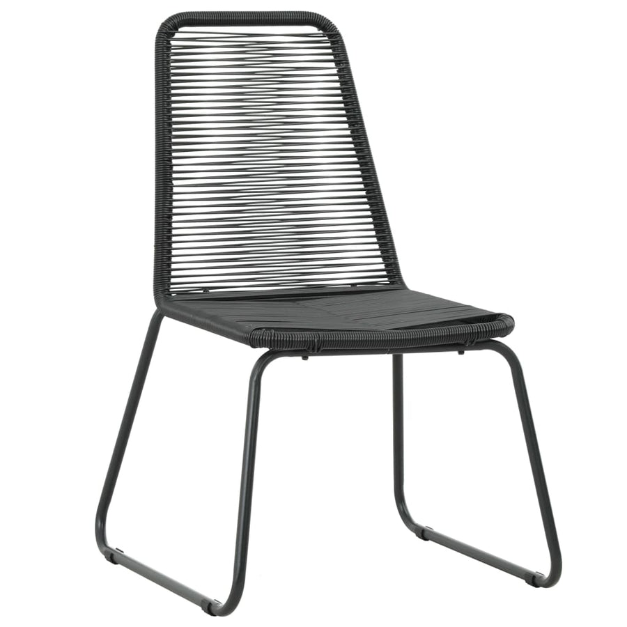 Tuinstoelen Poly Rattan Zwart 2