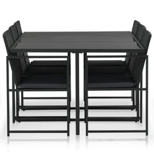 -Delige Tuinset Met Kussens Poly Rattan 7 Zwart