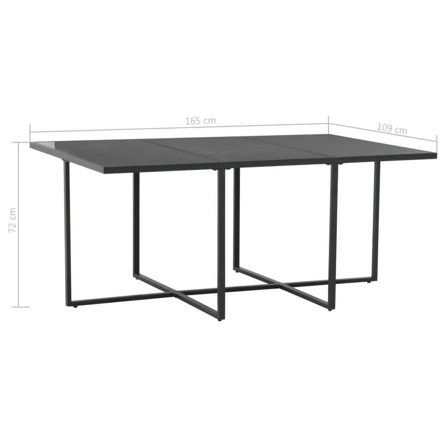 -Delige Tuinset Met Kussens Poly Rattan 7 Zwart