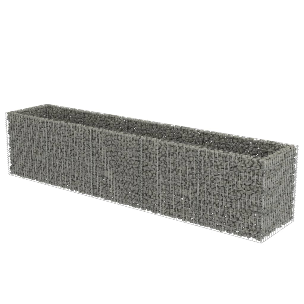 Gabion Plantenbak Verhoogd Gegalvaniseerd Staal 450 x 90 x 100 cm