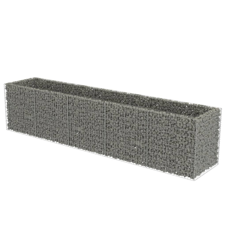 Gabion Plantenbak Verhoogd Gegalvaniseerd Staal 450 x 90 x 100 cm