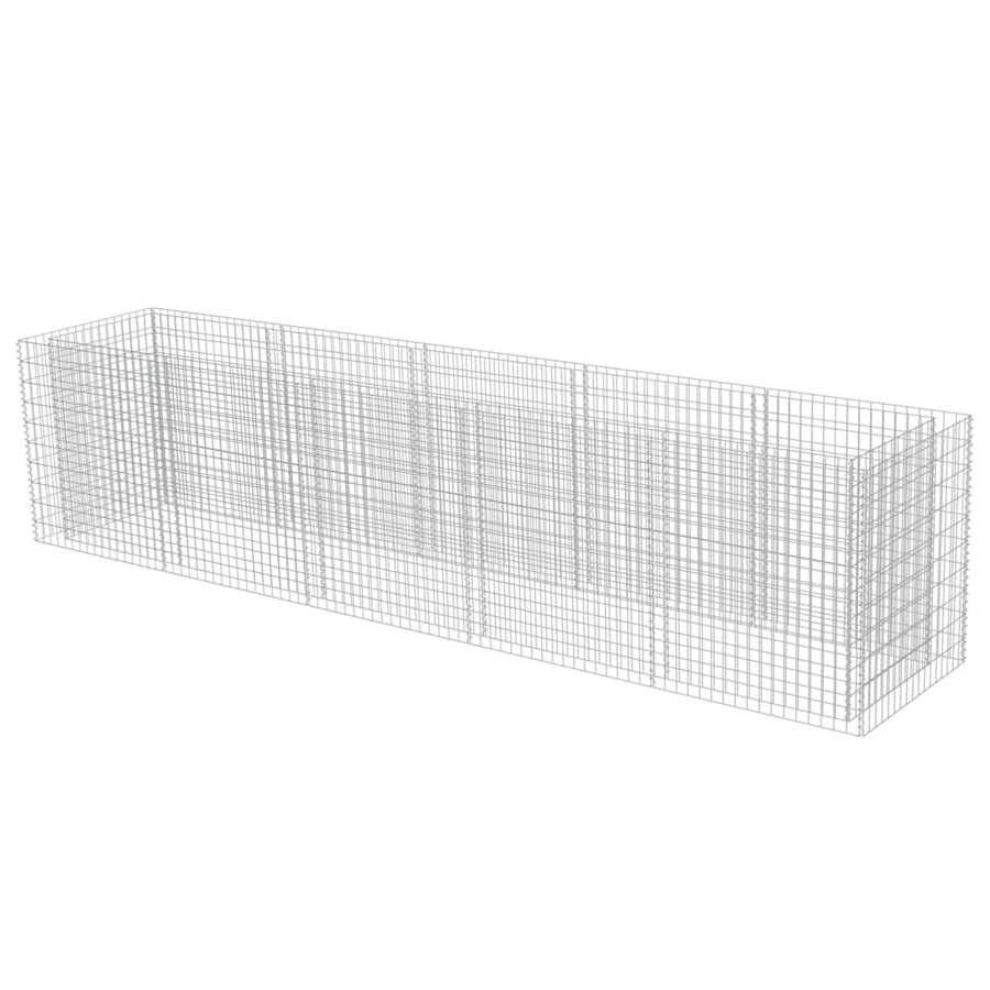Gabion Plantenbak Verhoogd Gegalvaniseerd Staal 450 x 90 x 100 cm