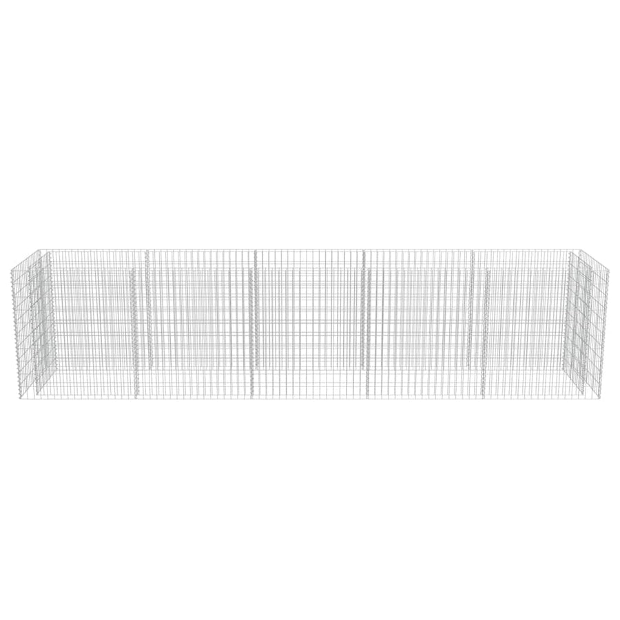 Gabion Plantenbak Verhoogd Gegalvaniseerd Staal 450 x 90 x 100 cm