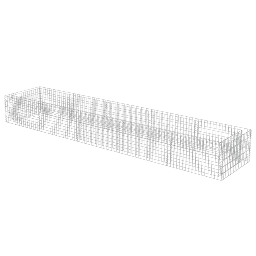 Gabion Plantenbak Verhoogd Gegalvaniseerd Staal 450 x 90 x 50 cm