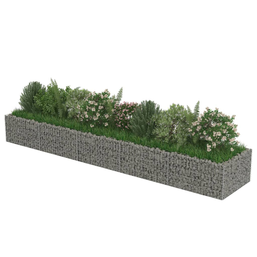 Gabion Plantenbak Verhoogd Gegalvaniseerd Staal 450 x 90 x 50 cm