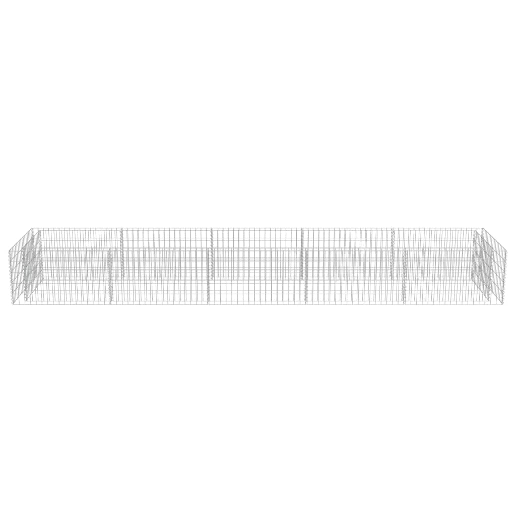 Gabion Plantenbak Verhoogd Gegalvaniseerd Staal 450 x 90 x 50 cm