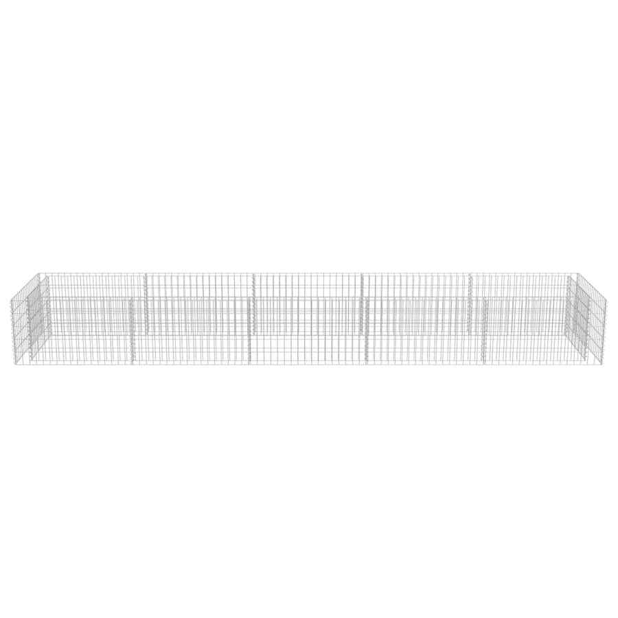Gabion Plantenbak Verhoogd Gegalvaniseerd Staal 450 x 90 x 50 cm