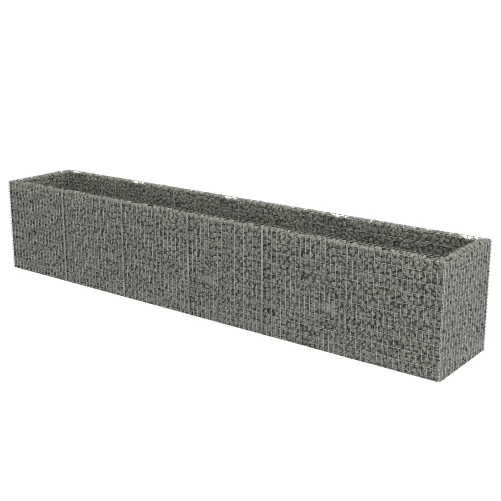 Gabion Plantenbak Verhoogd Gegalvaniseerd Staal 540 x 90 x 100 cm