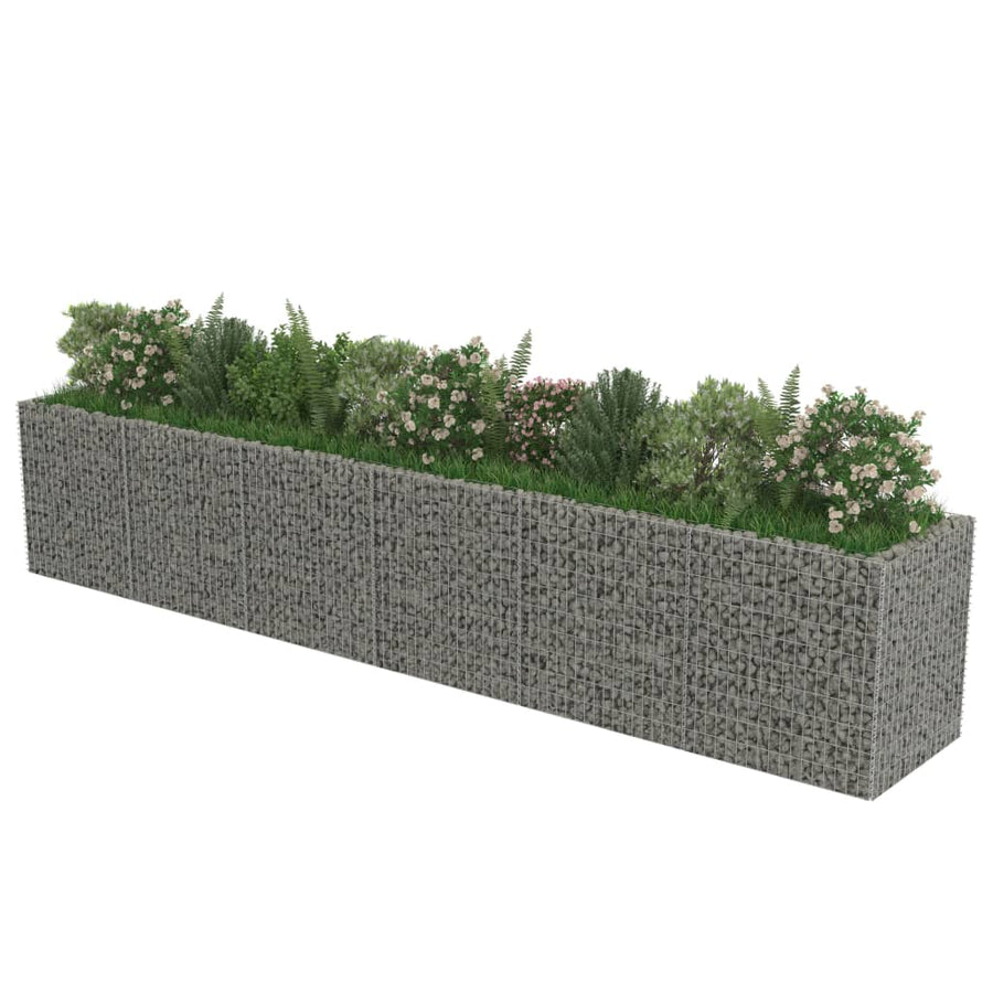 Gabion Plantenbak Verhoogd Gegalvaniseerd Staal 540 x 90 x 100 cm
