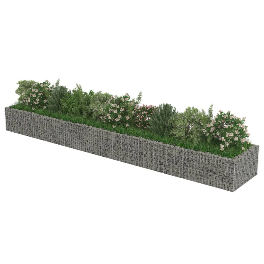 Gabion Plantenbak Verhoogd Gegalvaniseerd Staal 540 x 90 x 50 cm