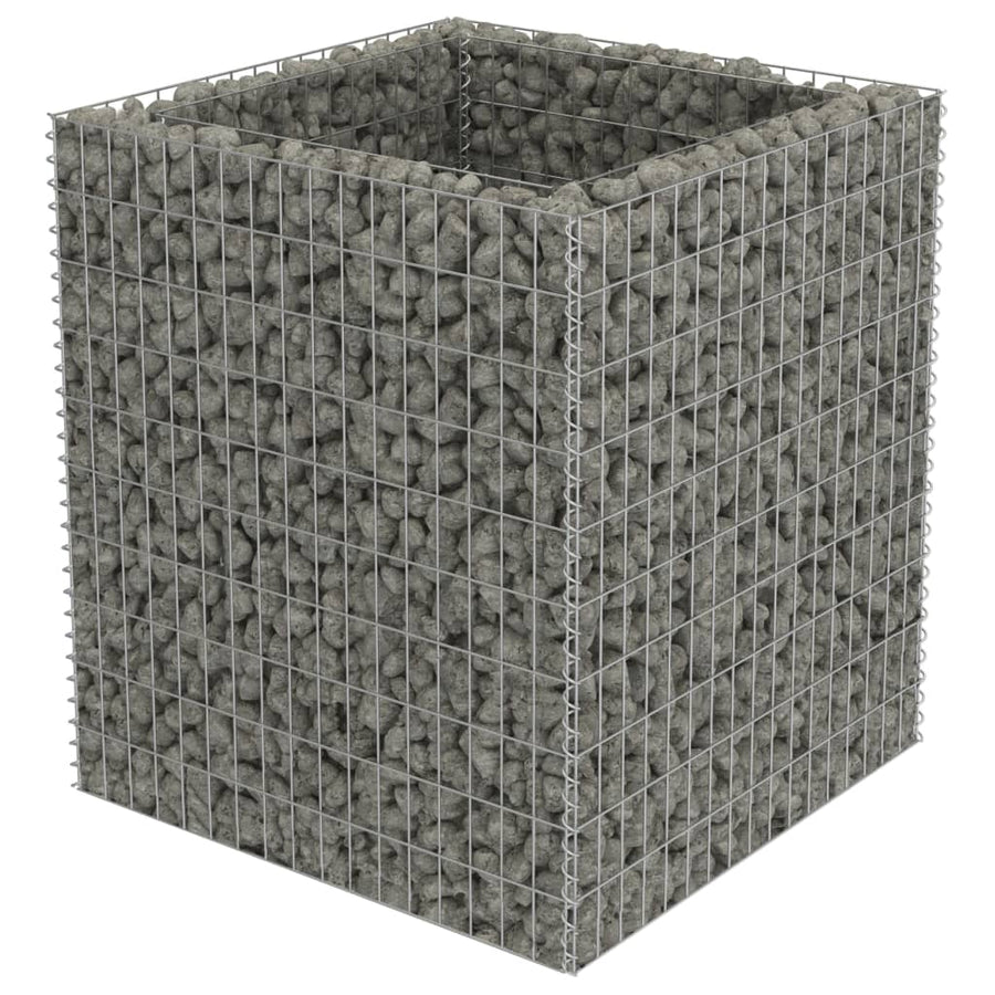 Gabion Plantenbak Verhoogd Gegalvaniseerd Staal 90 x 90 x 100 cm