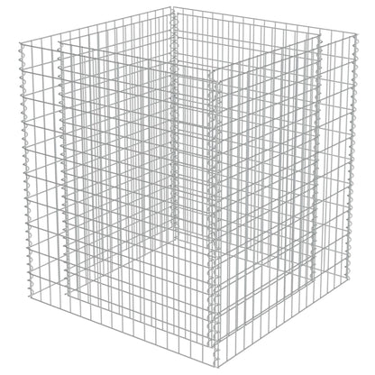 Gabion Plantenbak Verhoogd Gegalvaniseerd Staal 90 x 90 x 100 cm