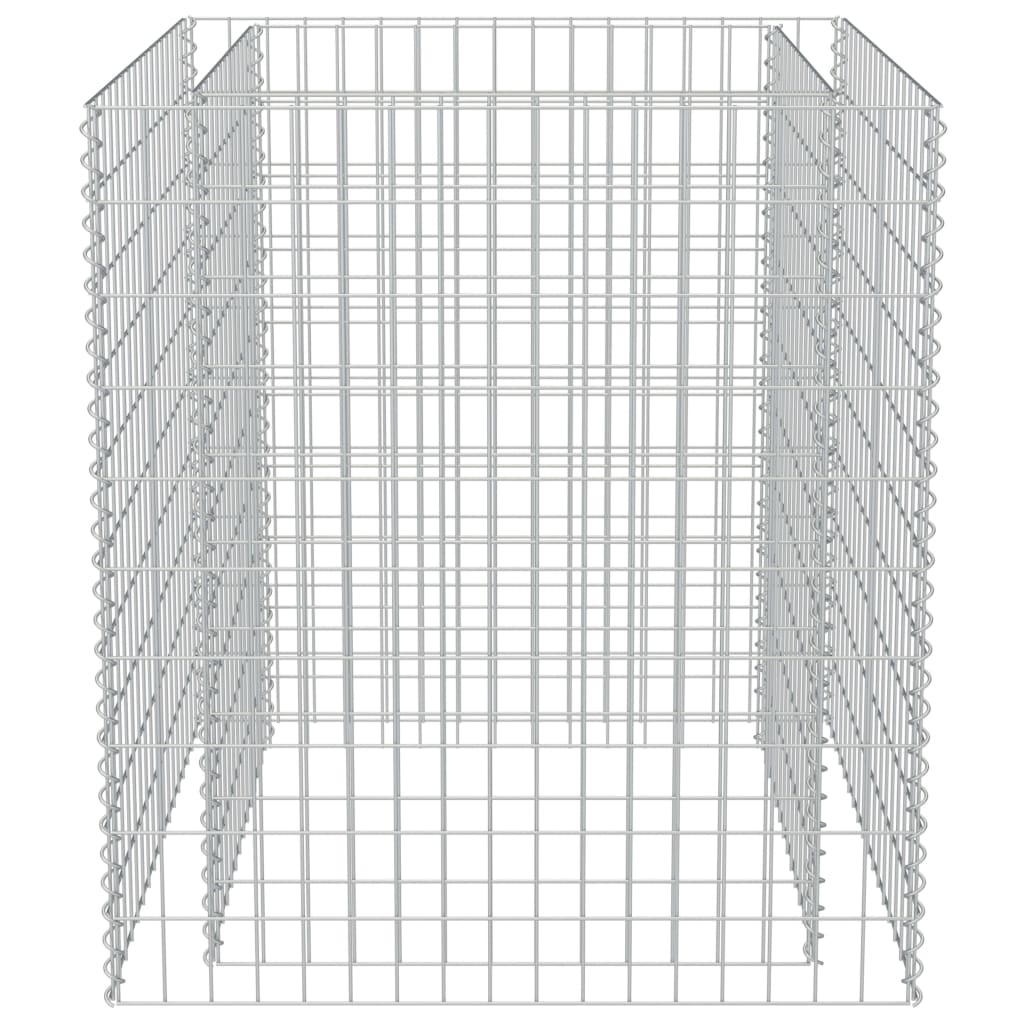 Gabion Plantenbak Verhoogd Gegalvaniseerd Staal 90 x 90 x 100 cm