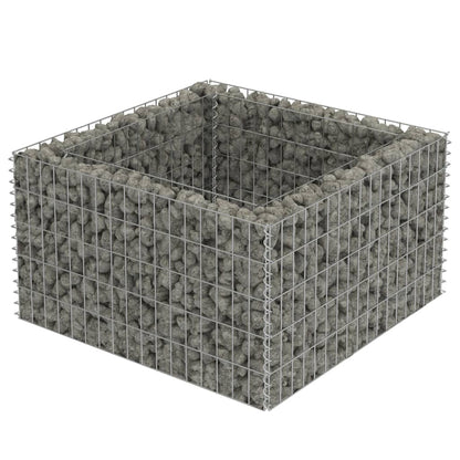 Gabion Plantenbak Verhoogd Gegalvaniseerd Staal 90 x 90 x 50 cm