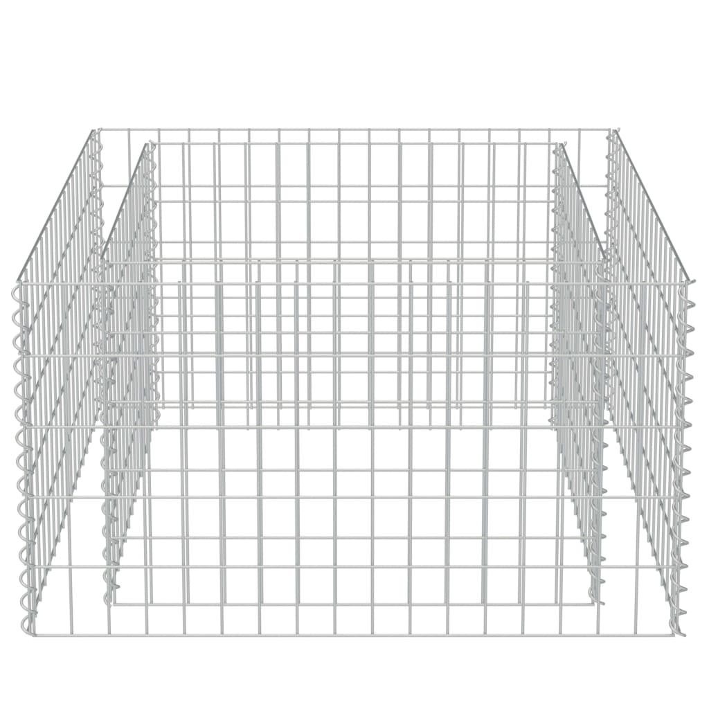 Gabion Plantenbak Verhoogd Gegalvaniseerd Staal 90 x 90 x 50 cm