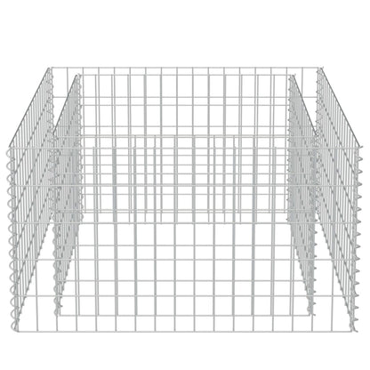 Gabion Plantenbak Verhoogd Gegalvaniseerd Staal 90 x 90 x 50 cm