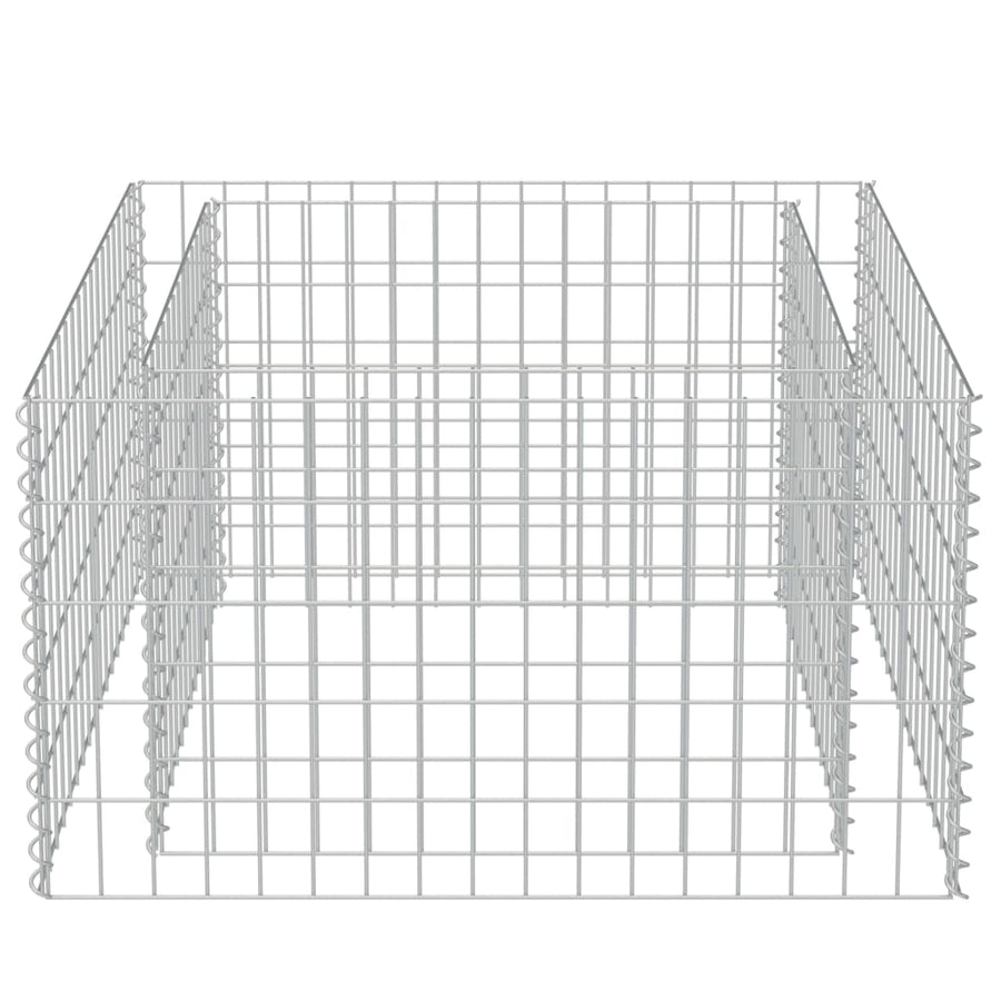 Gabion Plantenbak Verhoogd Gegalvaniseerd Staal 90 x 90 x 50 cm