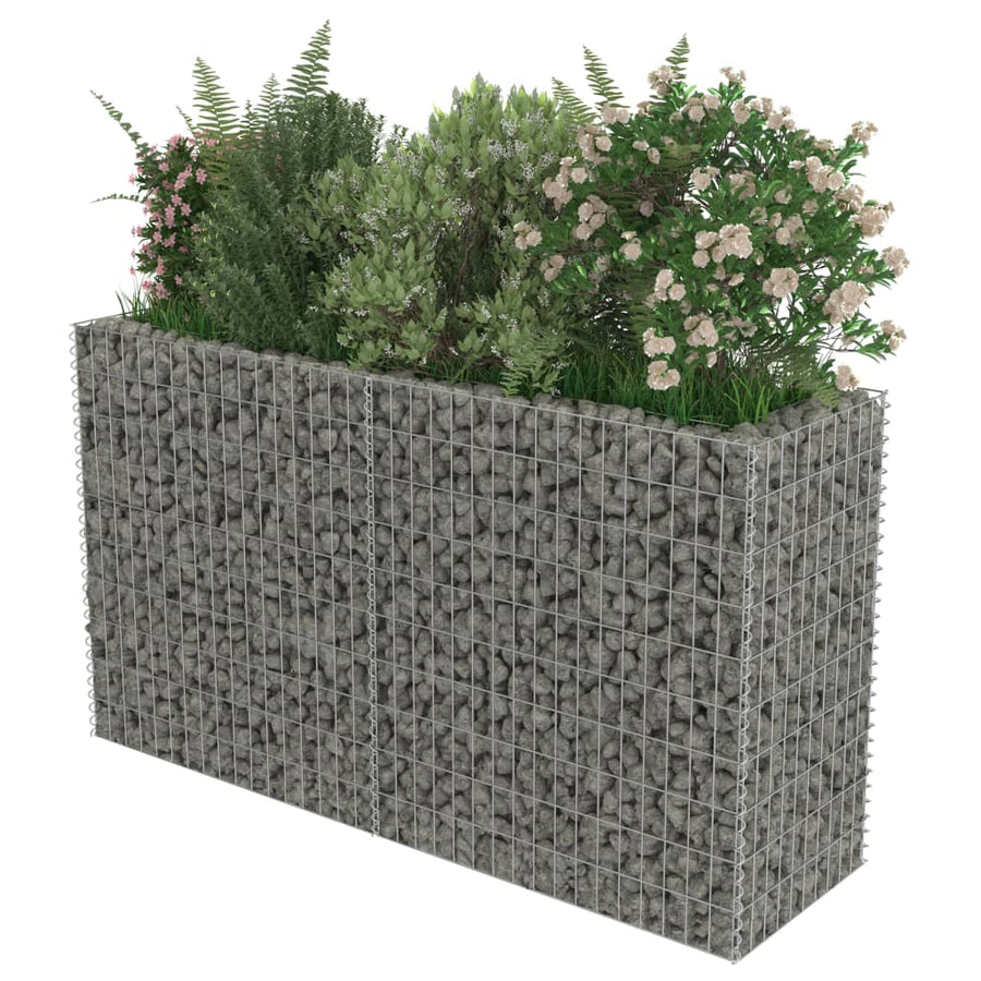 Gabion Plantenbak Verhoogd Gegalvaniseerd Staal 180 x 50 x 100 cm