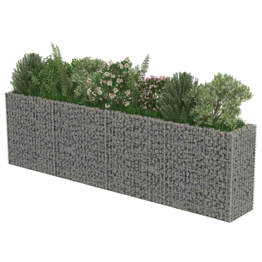 Gabion Plantenbak Verhoogd Gegalvaniseerd Staal 360 x 50 x 100 cm