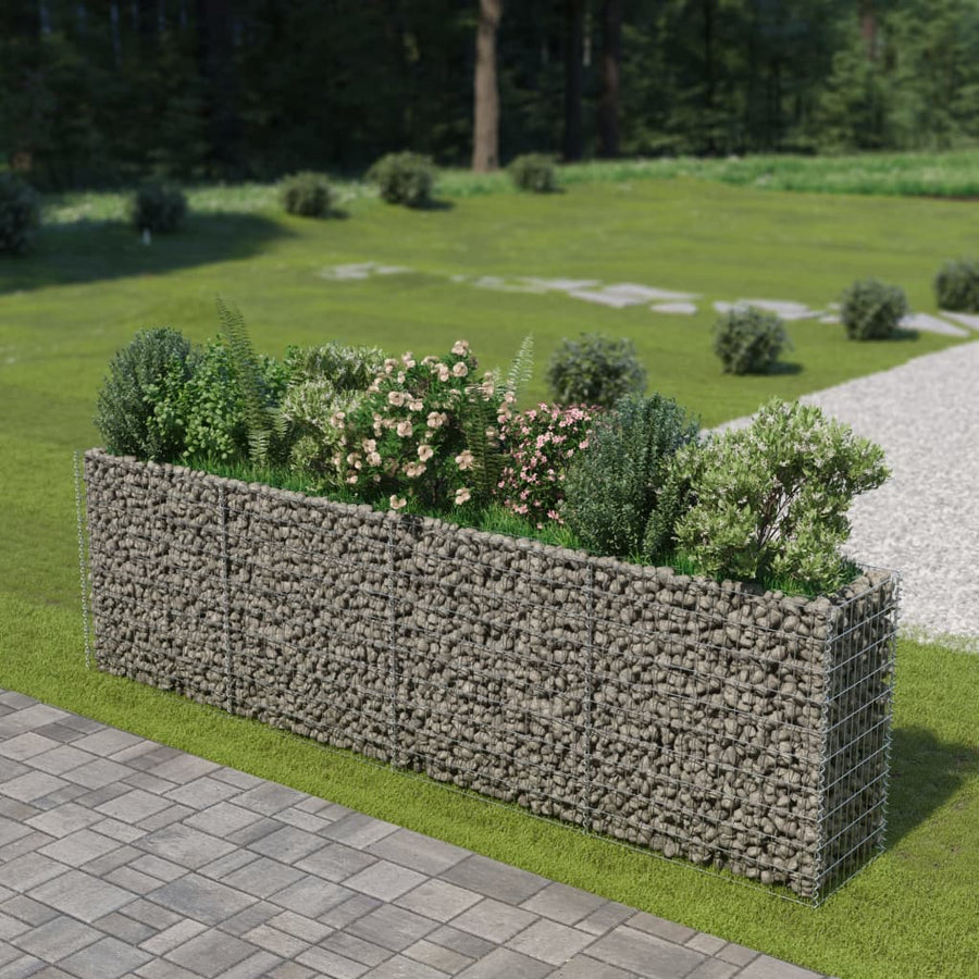 Gabion Plantenbak Verhoogd Gegalvaniseerd Staal 360 x 50 x 100 cm