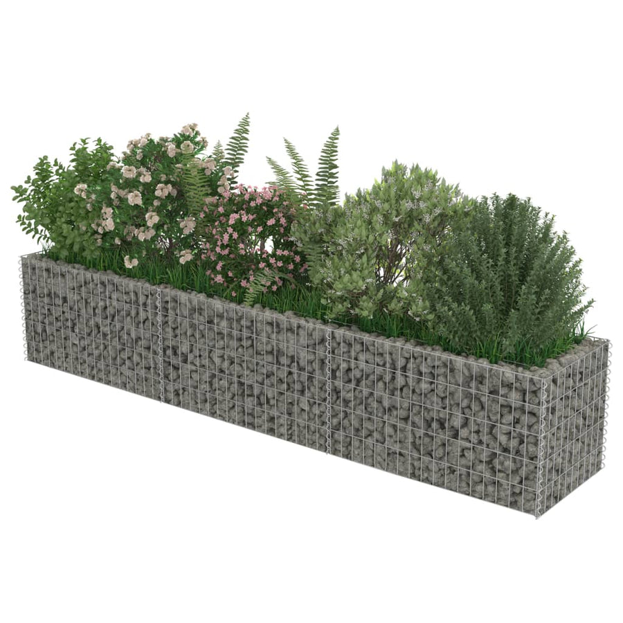 Gabion Plantenbak Verhoogd Gegalvaniseerd Staal 270 x 50 x 50 cm