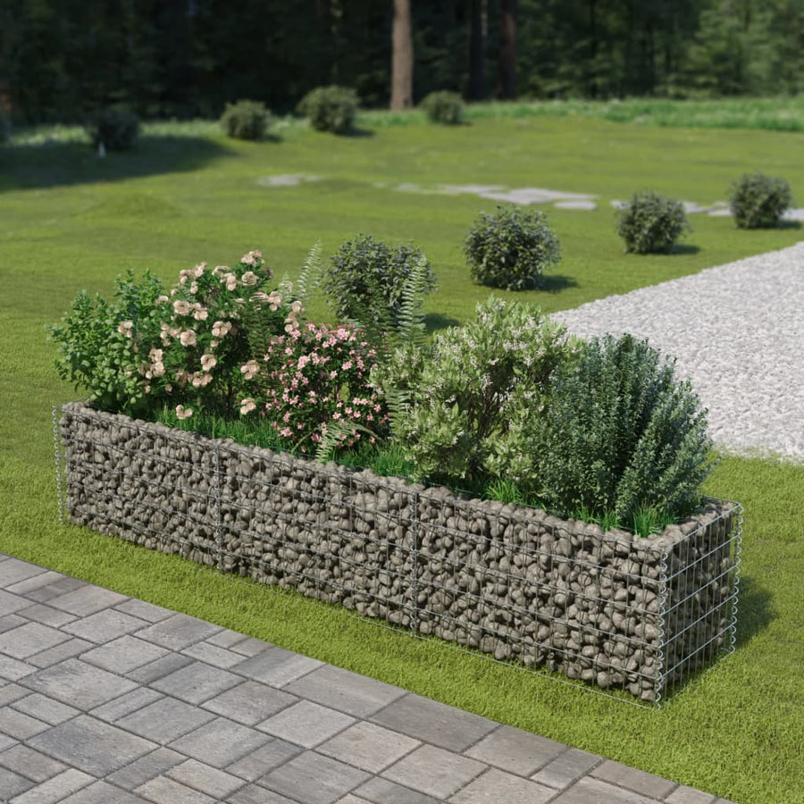 Gabion Plantenbak Verhoogd Gegalvaniseerd Staal 270 x 50 x 50 cm