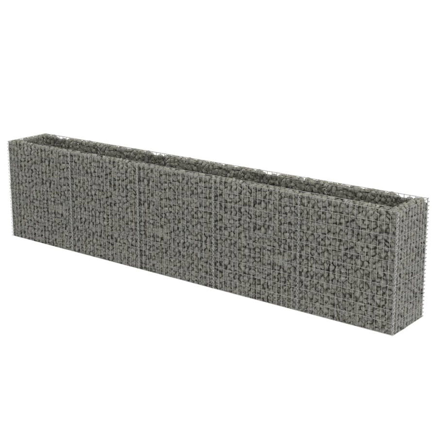Gabion Plantenbak Verhoogd Gegalvaniseerd Staal 450 x 50 x 100 cm