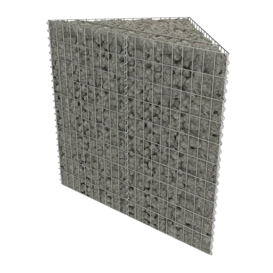 Gabion plantenbak verhoogd 75x75x100 cm gegalvaniseerd staal