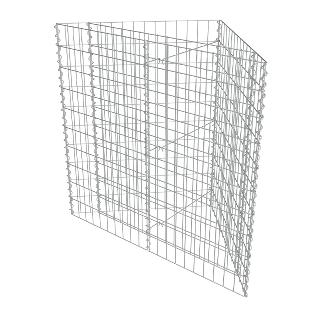 Gabion plantenbak verhoogd 75x75x100 cm gegalvaniseerd staal