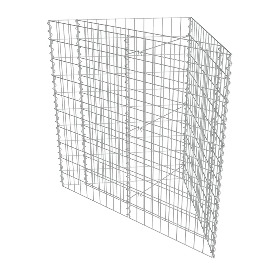 Gabion plantenbak verhoogd 75x75x100 cm gegalvaniseerd staal
