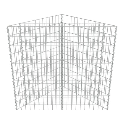 Gabion plantenbak verhoogd 75x75x100 cm gegalvaniseerd staal