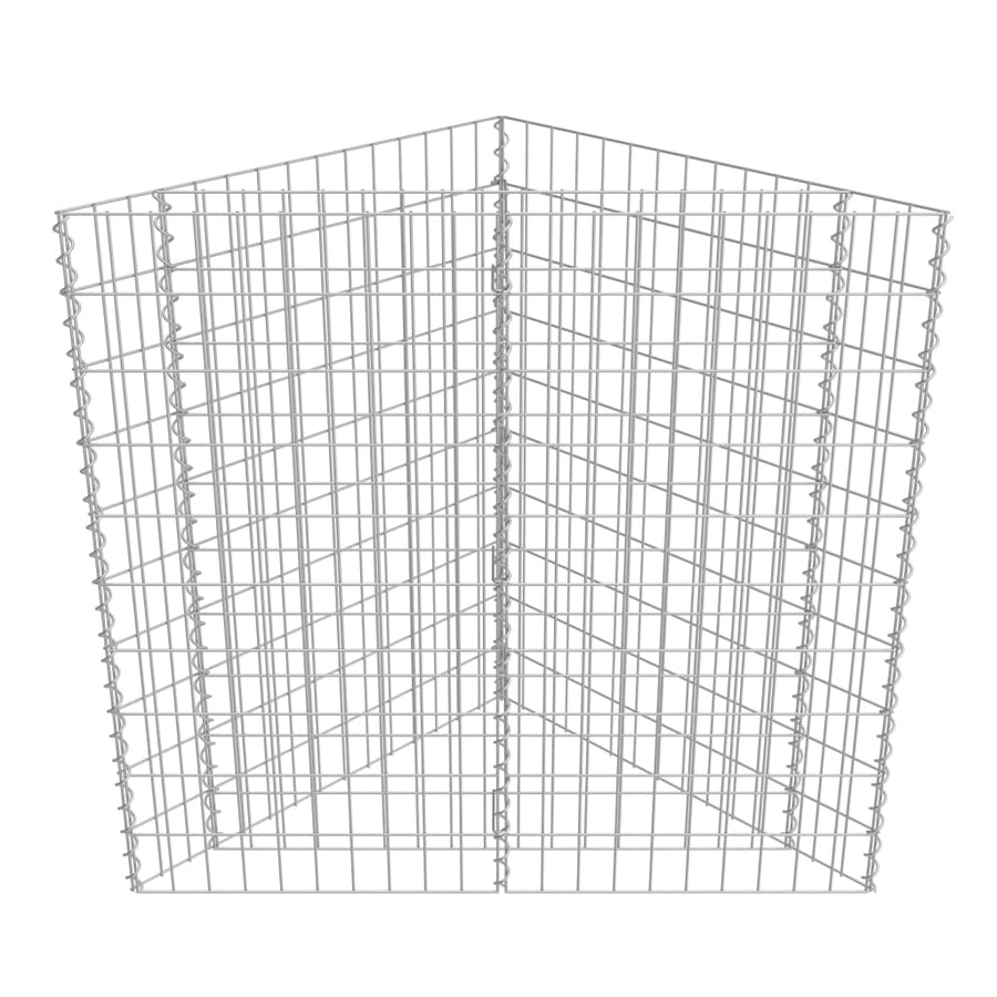 Gabion plantenbak verhoogd 75x75x100 cm gegalvaniseerd staal
